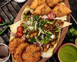 A picture of step 1 of Hot chaat sizzler.