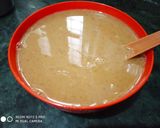 A picture of step 3 of Besan jaggery Sheera.