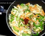 A picture of step 2 of Veg spring rolls.