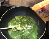 A picture of step 5 of Pesto pasta (chicken version).
