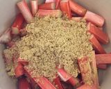 A picture of step 1 of Rhubarb, Apple & Ginger Crumble 🍎🍏.