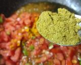 A picture of step 2 of Paneer bhujiya.