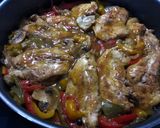 A picture of step 10 of Lemon Chicken with Colorful Peppers and Mushrooms.