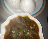 A picture of step 8 of Oha soup. 😍😋.