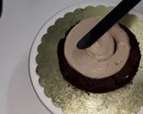 A picture of step 6 of Golden Dust Cake.....molten chocolate.