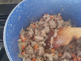 Tostadas de picadillo de res (ternera)