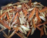 A picture of step 4 of Celeriac and carrot Kinpira.