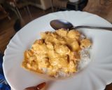 Tejfölös szaftos csirke recept fázis 4 fotója