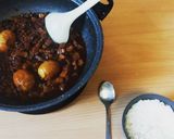 A picture of step 9 of Taiwanese braised pork rice.