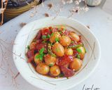 Hình bước làm 3 của món 🔸️TRỨNG CÚT & LẠP XƯỞNG OM XÌ DẦU