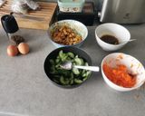 Une image de l'étape 5 de Bibimbap coréen au Tofu (végétarien).