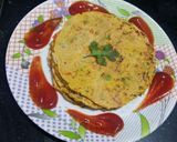 A picture of step 9 of Oats Chilla.