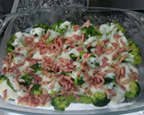 Foto del paso 3 de la receta: Brócoli gratinado con bacon, queso y bechamel