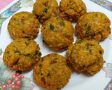 A picture of step 5 of Moong Dal Paniyaram/Green Moong Dal Vada/Fritters.