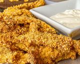 A picture of step 3 of Healthy Crunchy Turkey Fingers.