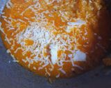 A picture of step 4 of Tomato basil almond risotto with prawns and egg.