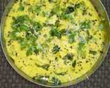 A picture of step 8 of Khaman dhokla.