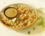A picture of step 5 of Arisi uppuma (rice uppuma).