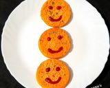 A picture of step 5 of Smiley Veggie Pancakes.