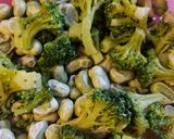 A picture of step 1 of Caserecce with Broccoli and Fava Bean Pesto.