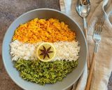 A picture of step 9 of Triranga pulao.