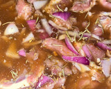 A picture of step 1 of Peppered beef.