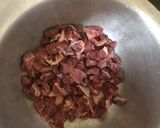 A picture of step 1 of Beef Biriyani.