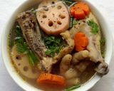 Hình bước làm 6 của món Canh gà củ sen