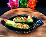 A picture of step 4 of Cucumber, Paneer & Sprouts Salad Boats – Summer Special Cold Protein Salad.