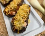 Foto del paso 5 de la receta: Berenjenas rellenas de pavo y queso con cebolla caramelizada en Airfryer - Receta para batch cooking