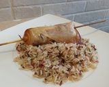 Foto del paso 4 de la receta: Arroz basmati con rollito de pasta brick