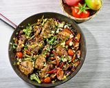 A picture of step 5 of Veg Chicken Fry.
