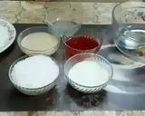A picture of step 1 of Strawberry Flavoured Coconut Laddoos.