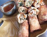 A picture of step 3 of Chicken, Pork, or Vegetable Spring Rolls.