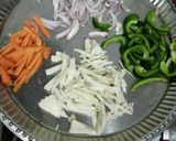 A picture of step 2 of Chicken noodles.
