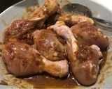 A picture of step 5 of Miso glazed air fryer chicken drumsticks.