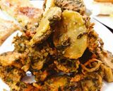 A picture of step 7 of Sookhy (dry) Baisan ky pakoray.