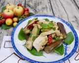 Hình bước làm 3 của món Cà Tím Xào Lá Quế Chay