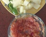 A picture of step 1 of Potato capsicum veg.