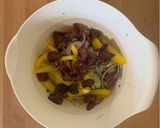 A picture of step 2 of Greek Panzanella Salad.
