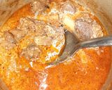 A picture of step 5 of Mutton Qorma.