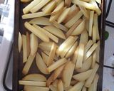 A picture of step 2 of Syn free salt and pepper chips MSG Free.