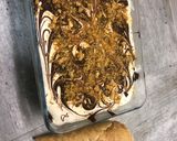 A picture of step 11 of Vanilla bean ice cream with ginger biscuits, caramel and chocolate.