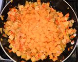 A picture of step 12 of Fateera with hotdog filling.