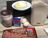 A picture of step 1 of Chocolate Waffle Butter Cake.