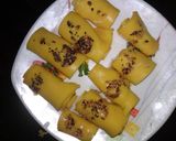 A picture of step 9 of Khandvi.
