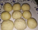 A picture of step 5 of Rava Laddu.