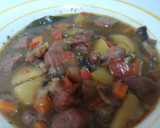 Foto del paso 6 de la receta: Cerdo estofado con verduras al vino tinto y bacon