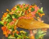 A picture of step 2 of Veg Pulav.