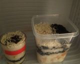 Foto langkah ke 6 dari resep Brownies Buah Naga X Oreo Cheese Cake Lumer.